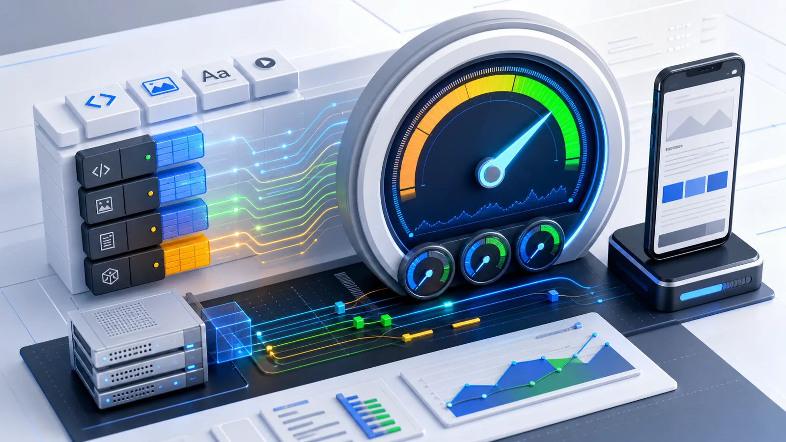 Performance Messung und Website Diagnose mit Core Web Vitals und Ladezeit-Modulen
