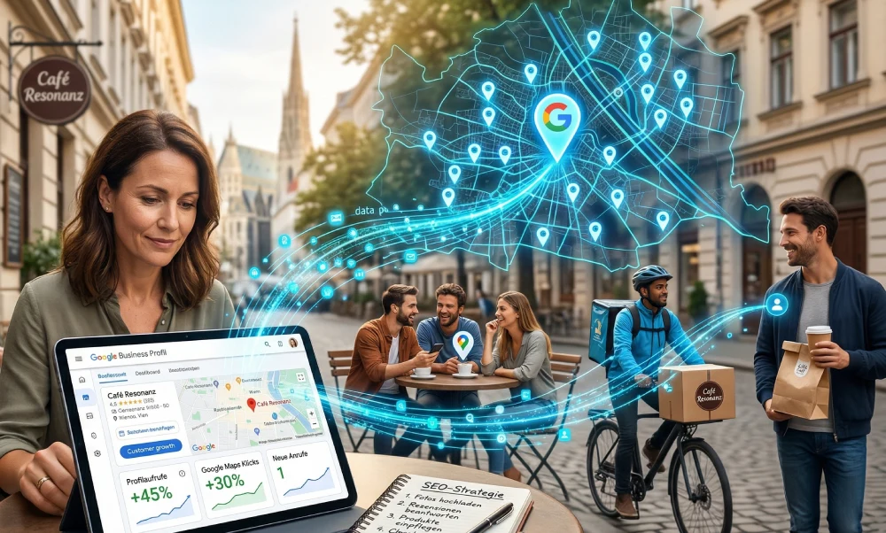 Google Business Profil mit Local SEO Ranking und Bewertungen in Wien