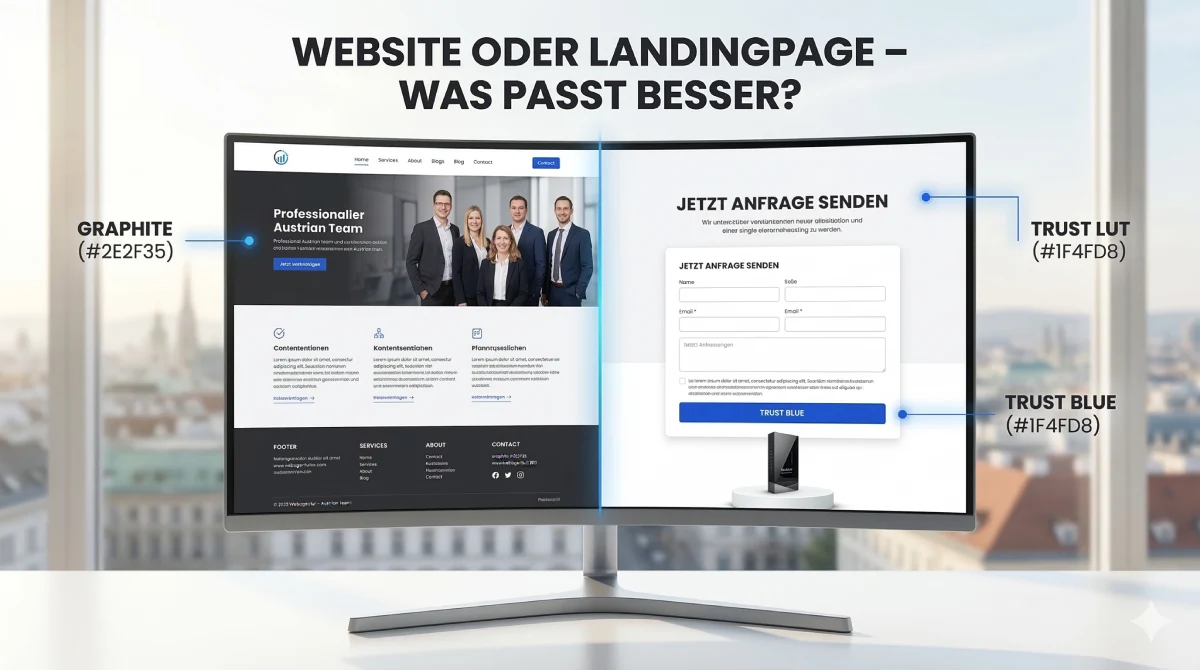 Vergleich: Website vs. Landingpage für Unternehmen in Österreich