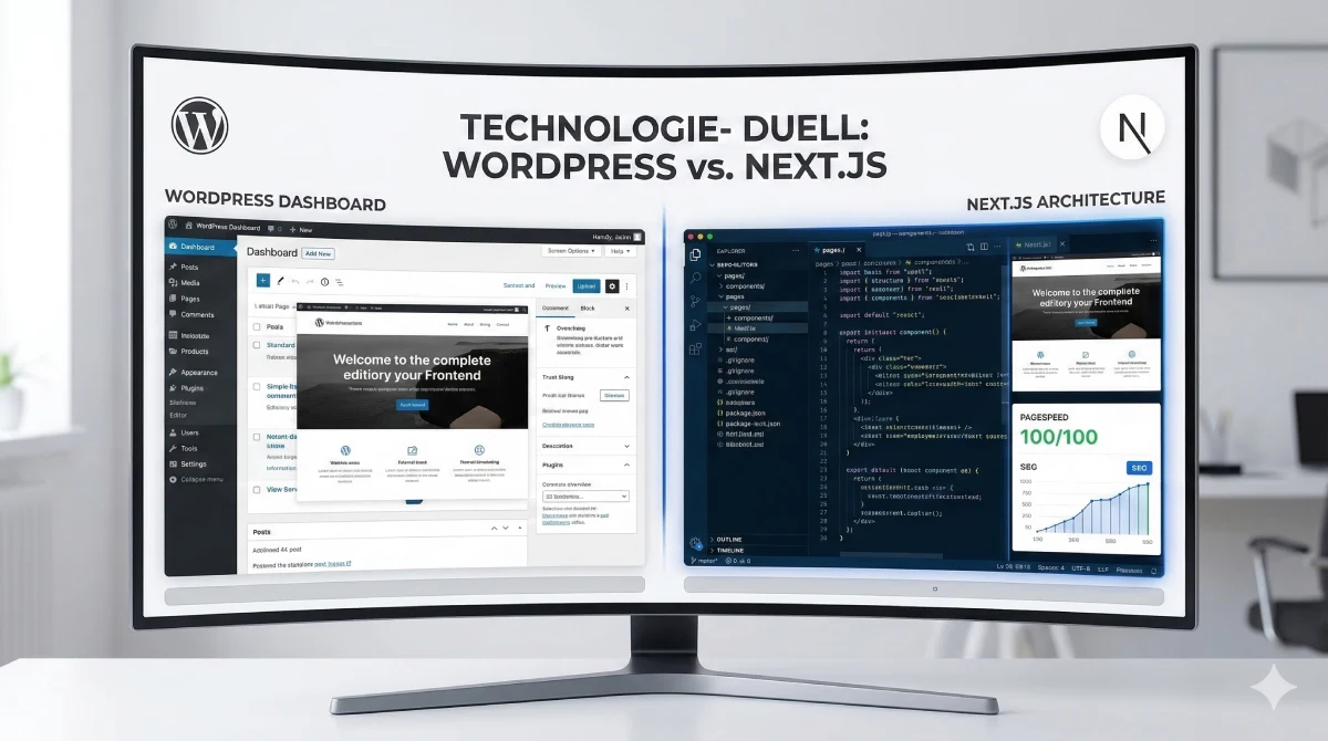 WordPress vs. Next.js – Moderne Webentwicklung im Vergleich